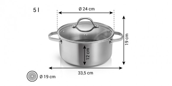 Кастрюля Tescoma SteelCRAFT 24 см, 5 л Кастрюля Tescoma SteelCRAFT 24 см, 5 л