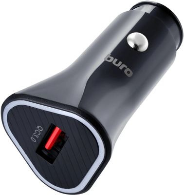 Автомобильное зарядное устройство Buro BUCL1,  USB-A,  18Вт,  3A,  черный [bucl18p100bk]