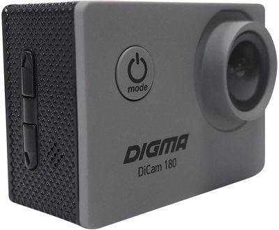 Экшн-камера Digma DiCam 180 1080p,  серый [dc180]