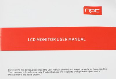 23.8" Монитор NPC MD2409-A,  1920x1080,  IPS,  75Гц,  1хHDMI,  черный
