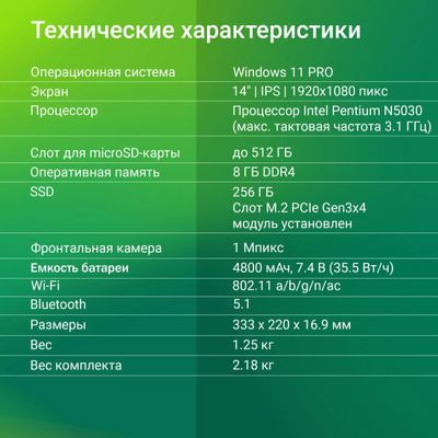 Ноутбук Digma EVE P4850 14", 2024, IPS, Intel Pentium N5030 1.1ГГц, 4-ядерный, 8ГБ DDR4, 256ГБ SSD,  Intel UHD Graphics  605, Windows 11 Professional, темно-серый [dn14n5-8cxw01]