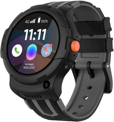 Смарт-часы ELARI KidPhone 4G Wink,  1.3",  черный/черный [kidphone 4g wink black]