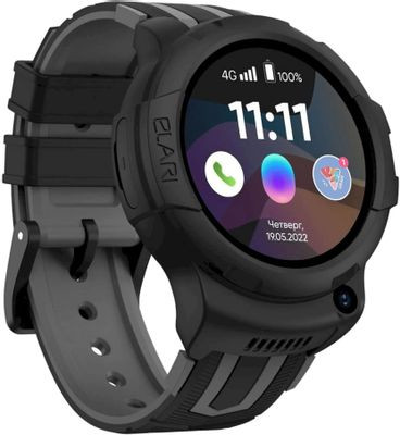 Смарт-часы ELARI KidPhone 4G Wink,  1.3",  черный/черный [kidphone 4g wink black]