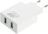 Сетевое зарядное устройство BORASCO 37261,  2xUSB,  2.4A,  белый