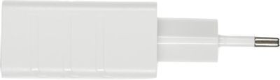 Сетевое зарядное устройство BORASCO 37261,  2xUSB,  2.4A,  белый