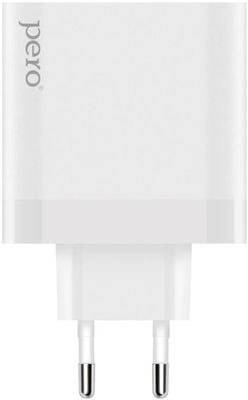 Сетевое зарядное устройство PERO TC13,  USB type-C,  45Вт,  3A,  белый [тс13w]