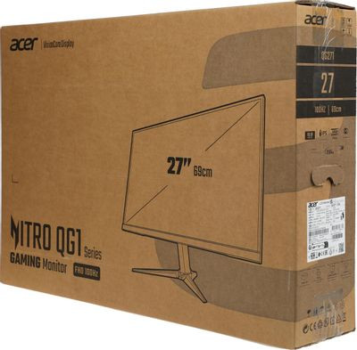 27" Монитор Acer Nitro QG271Ebii,  1920x1080,  IPS,  100Гц,  2хHDMI,  черный [um.hq1ee.e01]