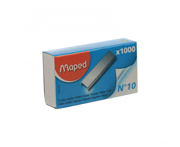 Скобы №10 Maped, никелированные, 1000 штук в упаковке, Standard