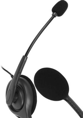 Гарнитура Logitech H111,  для контактных центров, накладные,  проводные, серый  [981-000594]