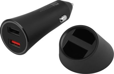 Автомобильное зарядное устройство Xiaomi Mi 20W Wireless Car Charger,  USB-C,  USB,  черный [gds4127gl]
