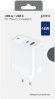 Сетевое зарядное устройство PERO TC12,  USB-A + Type-C,  48Вт,  3A,  белый [тс12w]