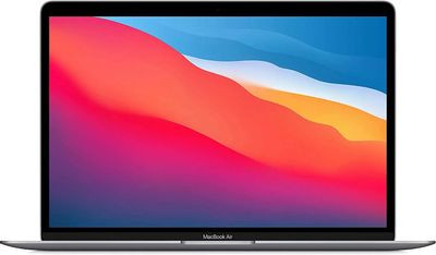 Ноутбук Apple MacBook Air A2337 13.3", IPS, Apple M1 8 core 3.2ГГц, 8-ядерный, 8ГБ 256ГБ SSD,  Mac OS, серый космос [mgn63zp/a]