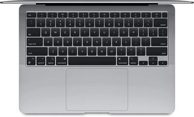 Ноутбук Apple MacBook Air A2337 13.3", IPS, Apple M1 8 core 3.2ГГц, 8-ядерный, 8ГБ 256ГБ SSD,  Mac OS, серый космос [mgn63zp/a]