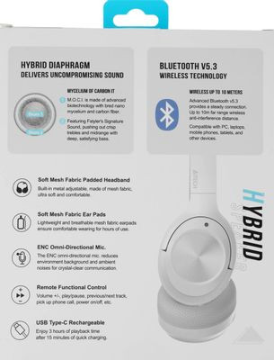Наушники A4TECH Fstyler BH220, Bluetooth, мониторные, белый [bh220 white]