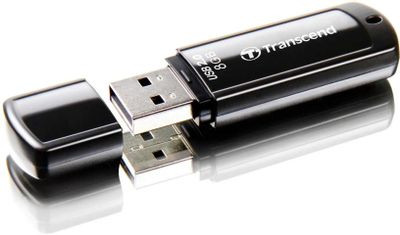 Флешка USB Transcend Jetflash 350 8ГБ, USB2.0, черный [ts8gjf350]