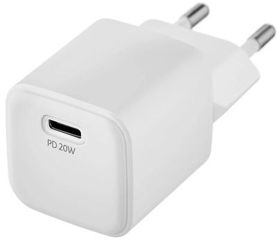 Сетевое зарядное устройство UBEAR WC20WH01-AD,  USB-C,  20Вт,  3A,  белый