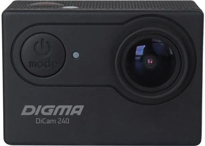 Экшн-камера Digma DiCam 240 1080p,  WiFi,  черный [dc240]