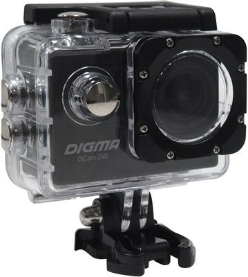 Экшн-камера Digma DiCam 240 1080p,  WiFi,  черный [dc240]