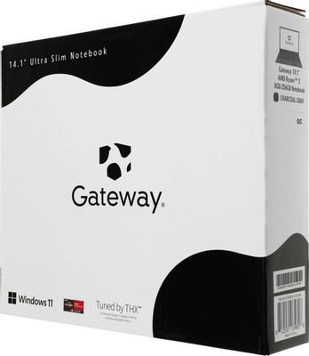 Ноутбук GATEWAY Ultra Slim 14 14.1", IPS, AMD Ryzen 5 3500U 2.1ГГц, 4-ядерный, 8ГБ 256ГБ SSD,  AMD Radeon  Vega 8, Windows 11 Home, черный [gwnr51416-bk]