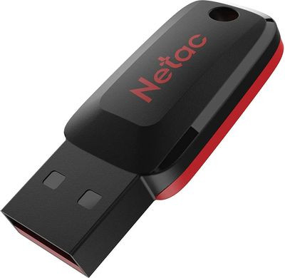 Флешка USB NETAC U197 16ГБ, USB2.0, черный и красный [nt03u197n-016g-20bk]