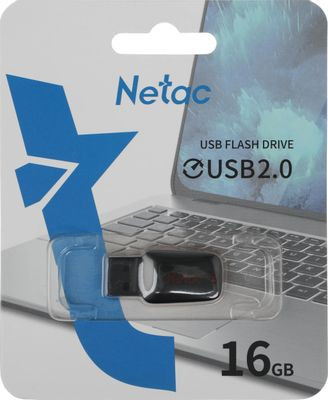 Флешка USB NETAC U197 16ГБ, USB2.0, черный и красный [nt03u197n-016g-20bk]