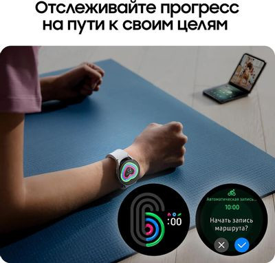 Смарт-часы Samsung Galaxy Watch 6 40мм,  1.3",  белый/золото белое [sm-r930nzeacis]