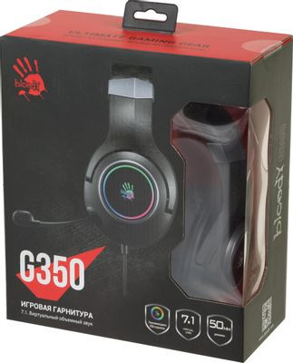 Гарнитура игровая A4TECH Bloody G350,  для компьютера, мониторные,  проводные, черный  [g350  usb/ black]