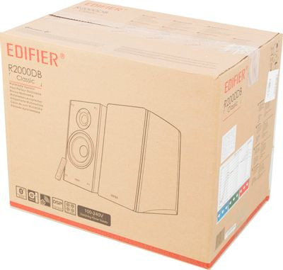 Колонки Bluetooth Edifier R2000DB,  2.0,  темное дерево [r2000db wood]