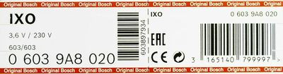 Аккумуляторная отвертка Bosch IXO V Basic [06039a8020]