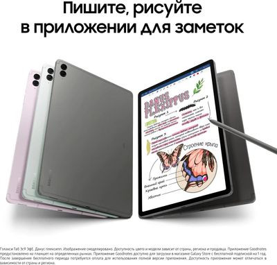 12.4" Планшет Samsung Galaxy Tab S9 FE+ BSM-X616B 12/256 GB 1380 5G, 2560 x 1600, 90Гц, Android 13, со стилусом, графит [sm-x616bzaecau]