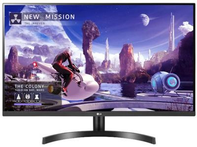 31.5" Монитор LG 32QN600-B,  2560x1440,  IPS,  75Гц,  2хHDMI,  1хDP,  черный [32qn600-b.aruz]
