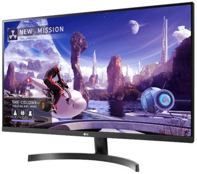 31.5" Монитор LG 32QN600-B,  2560x1440,  IPS,  75Гц,  2хHDMI,  1хDP,  черный [32qn600-b.aruz]