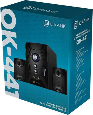 Колонки Bluetooth Oklick OK-441,  2.1,  черный [1086334]