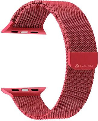 Ремешок LYAMBDA DS-APM02-44-GS для Apple Watch Series 3/4/5/6/SE/7, красный