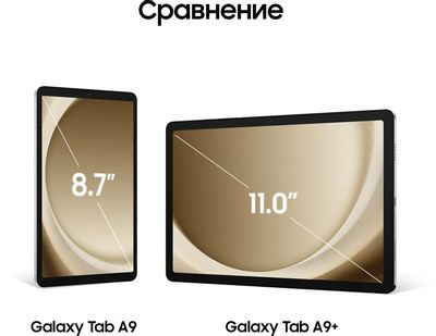 8.7" Планшет Samsung Galaxy Tab A9 SM-X115 8/128 GB G99 4G, 1340 x 800, Android 13, серебристый [sm-x115nzsecau]