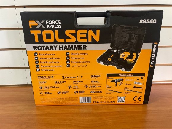 Перфоратор профессиональный Tolsen 1250 Вт