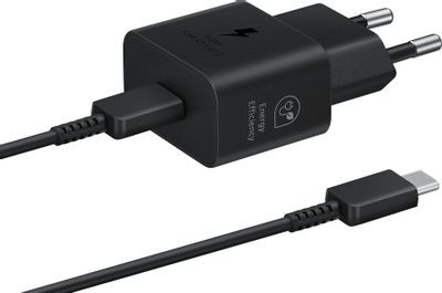 Сетевое зарядное устройство Samsung EP-T2510,  USB type-C,  USB type-C,  25Вт,  3A,  черный [ep-t2510xbegeu]