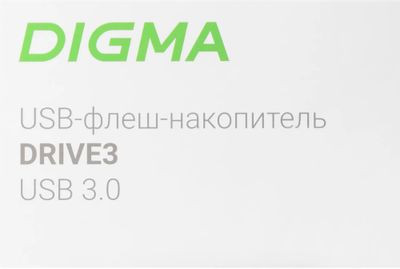 Флешка USB Digma DRIVE3 128ГБ, USB3.0, серебристый [dgfum128a30sr]