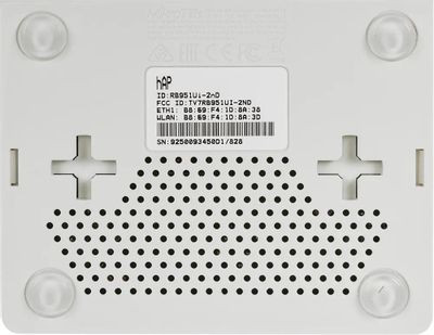 Wi-Fi роутер MIKROTIK hAP,  N300,  белый [rb951ui-2nd]