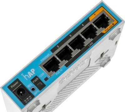 Wi-Fi роутер MIKROTIK hAP,  N300,  белый [rb951ui-2nd]