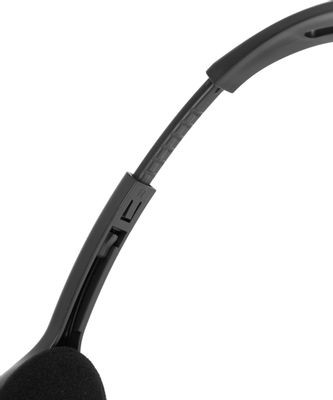 Гарнитура Logitech H111,  для контактных центров, накладные,  проводные, серый [981-000588]