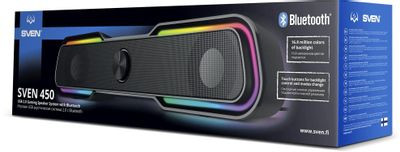 Саундбар Bluetooth Sven 450,  2.0,  черный [sv-020958]