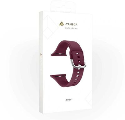 Ремешок LYAMBDA DSJ-17-40-WR для Apple Watch Series 3/4/5/6/SE/7/8, бордовый Ремешок LYAMBDA DSJ-17-40-WR для Apple Watch Series 3/4/5/6/SE/7/8, бордовый