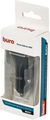 Автомобильное зарядное устройство Buro BUCK1,  USB-C,  18Вт,  3A,  черный [buck18p010bk]
