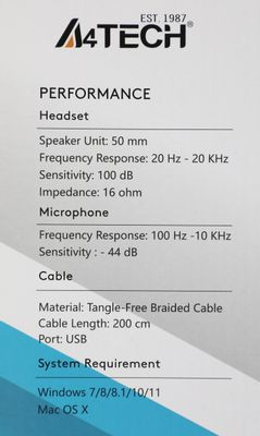 Гарнитура A4TECH Fstyler FH300U,  для компьютера, мониторные,  проводные, белый  [fh300u white]