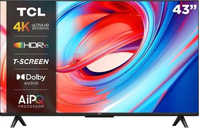 43" Телевизор TCL 43V6B, 4K Ultra HD, черный, СМАРТ ТВ, Google TV