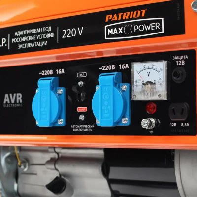 Бензиновый генератор Patriot Max Power SRGE 3500, 220/12 В, 2.8кВт [474103145]