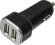 Автомобильное зарядное устройство Deppa GA-3003W,  2xUSB,  8-pin Lightning (Apple),  12Вт,  2.4A,  черный [11285]