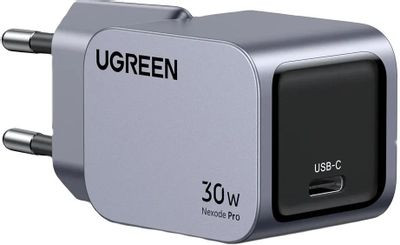Сетевое зарядное устройство UGREEN X703,  USB type-C,  30Вт,  3A,  серый