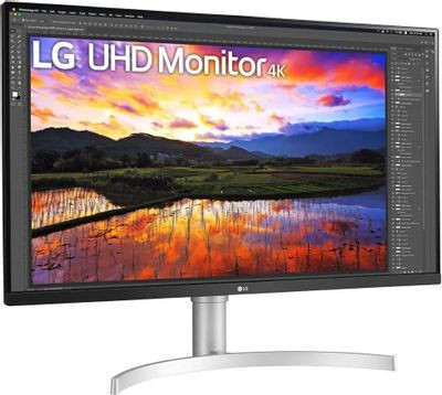 31.5" Монитор LG 32UN650-W,  3840x2160,  IPS,  2хHDMI,  1хDP,  белый [32un650-w.aruz]